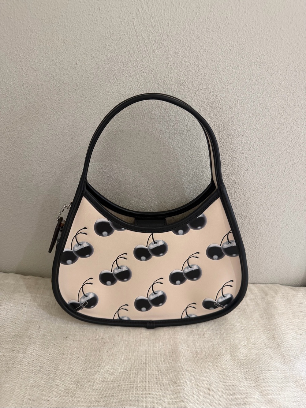 Coach Coachtopia Ergo Black Cherry Print Leather Shoulder Bag - Picture 8 of 12